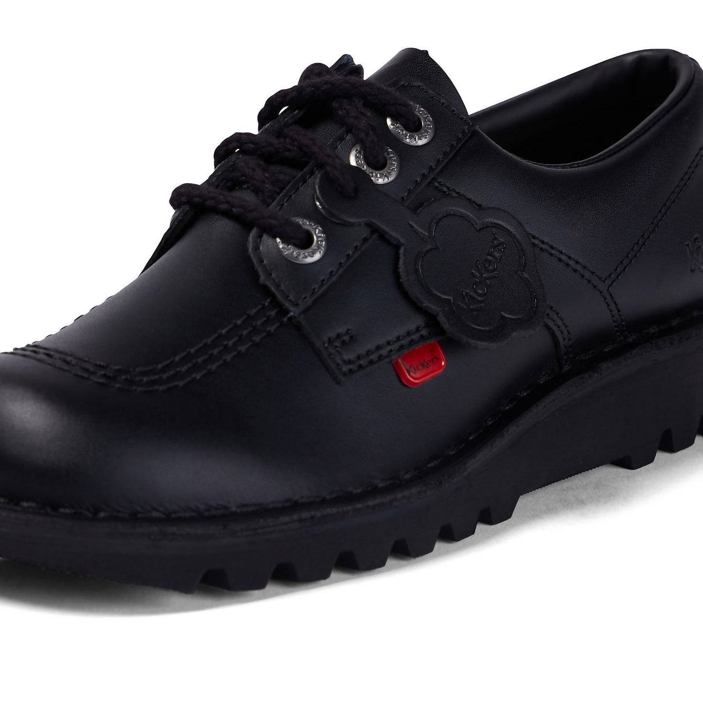 Mens Kick Lo Black Leather