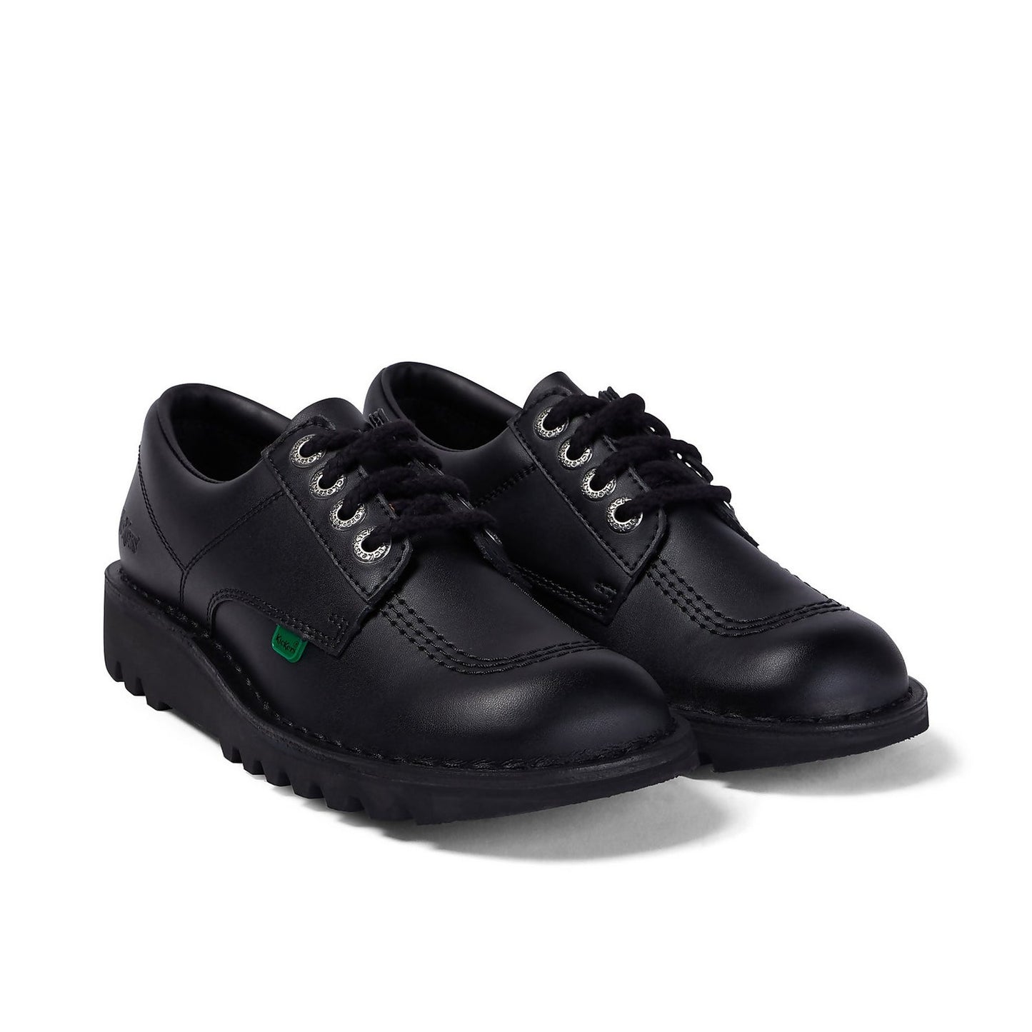 Mens Kick Lo Black Leather