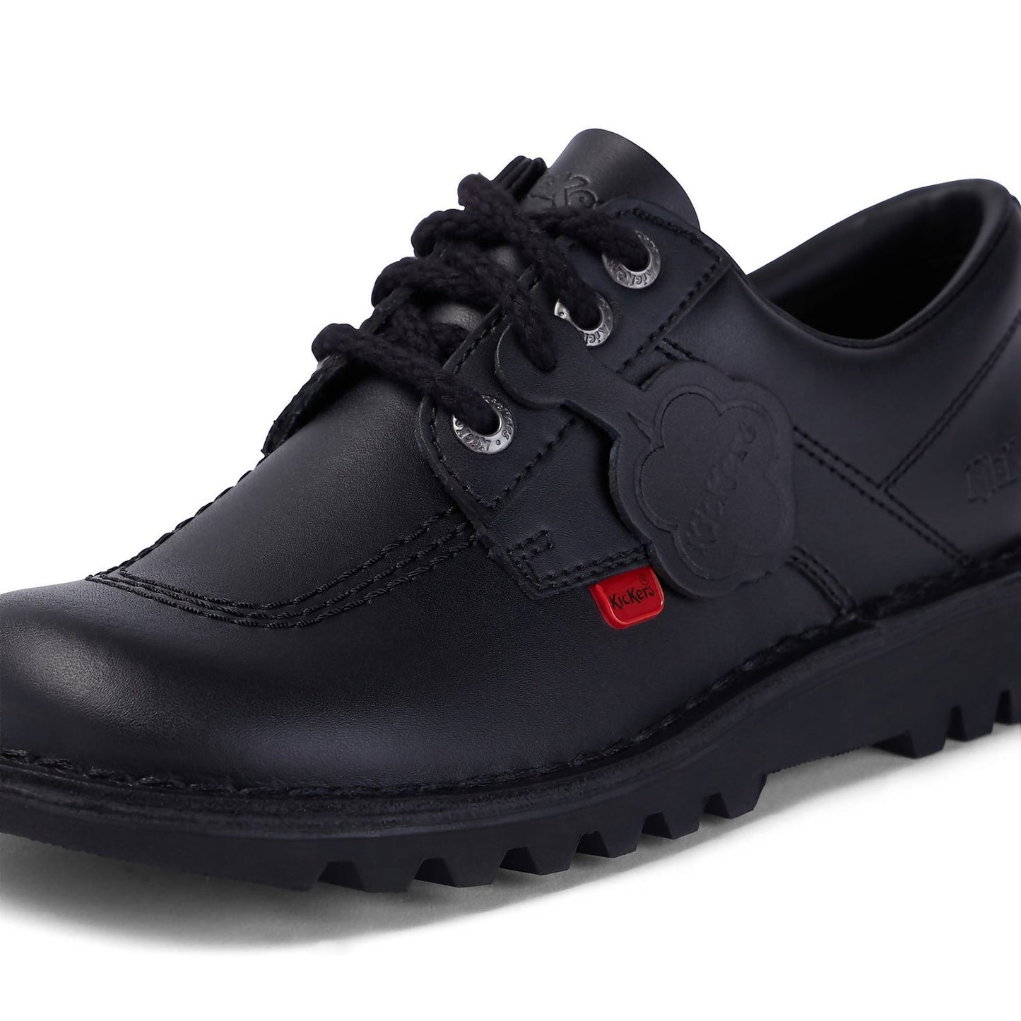 Womens Kick Lo Black Leather