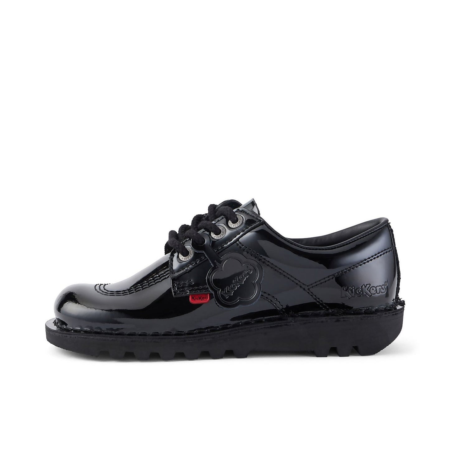 Womens Kick Lo Patent Black Leather