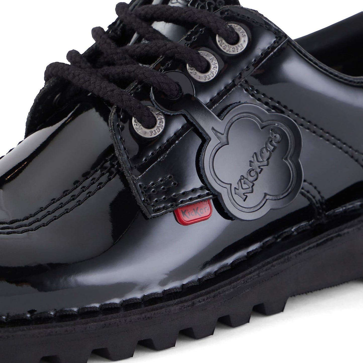 Womens Kick Lo Patent Black Leather