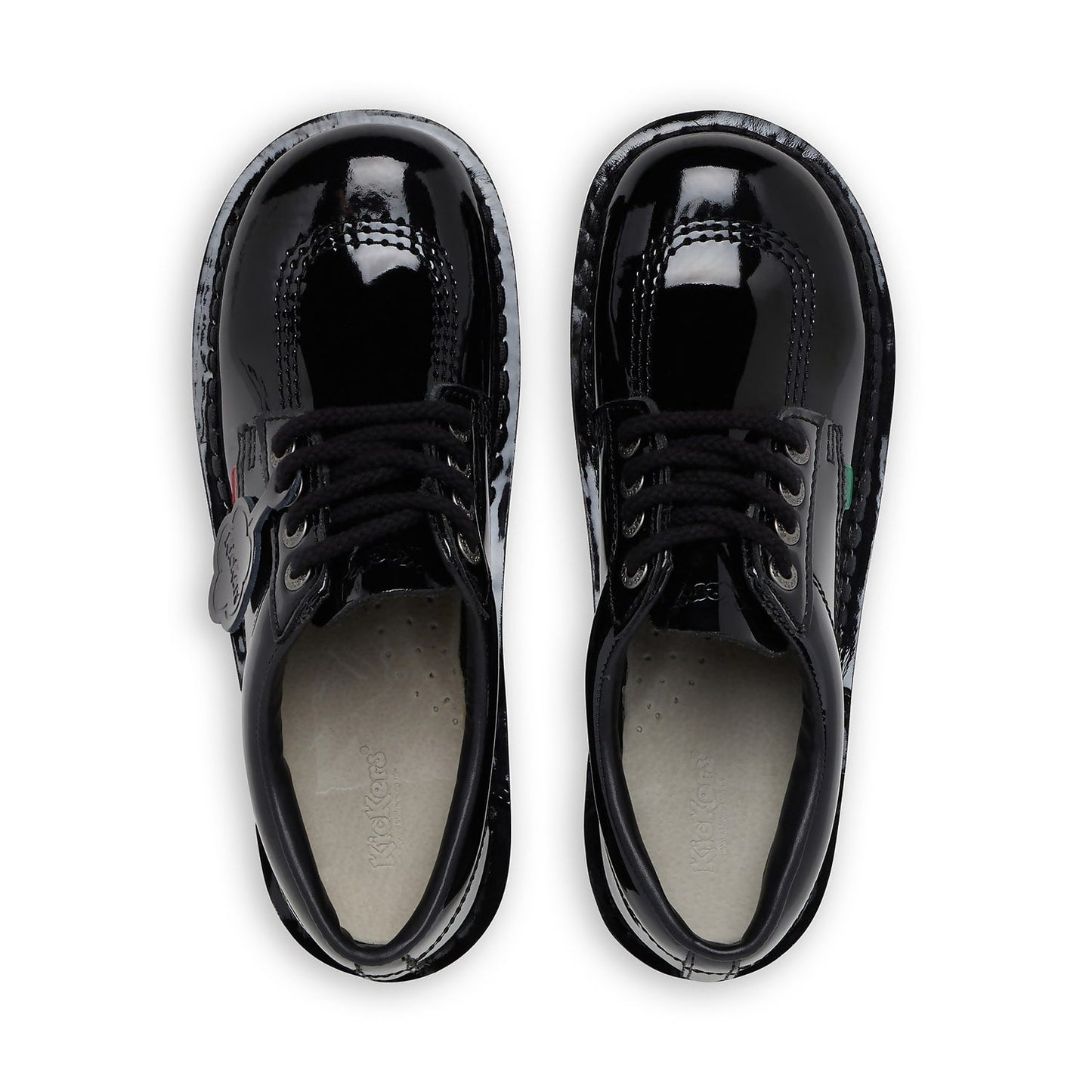 Womens Kick Lo Patent Black Leather