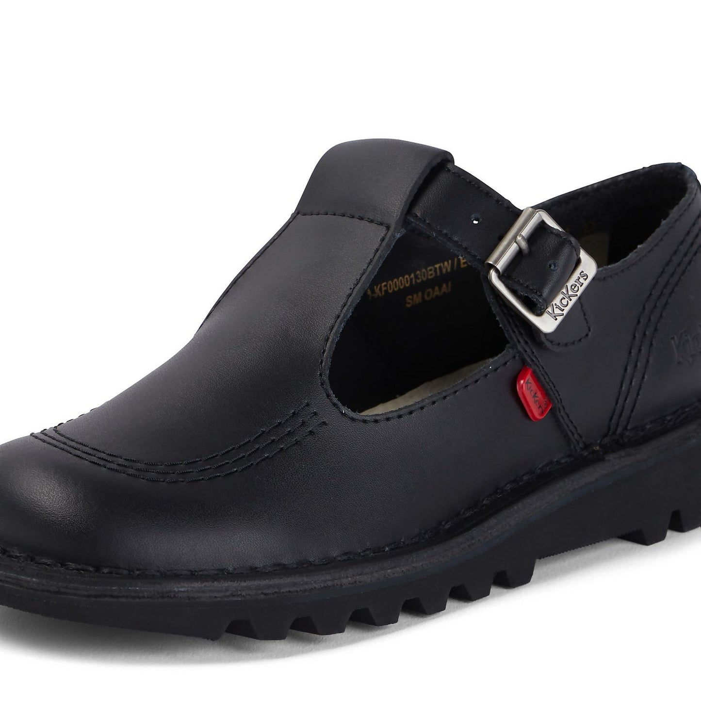 Women's T-Bar Black Leather