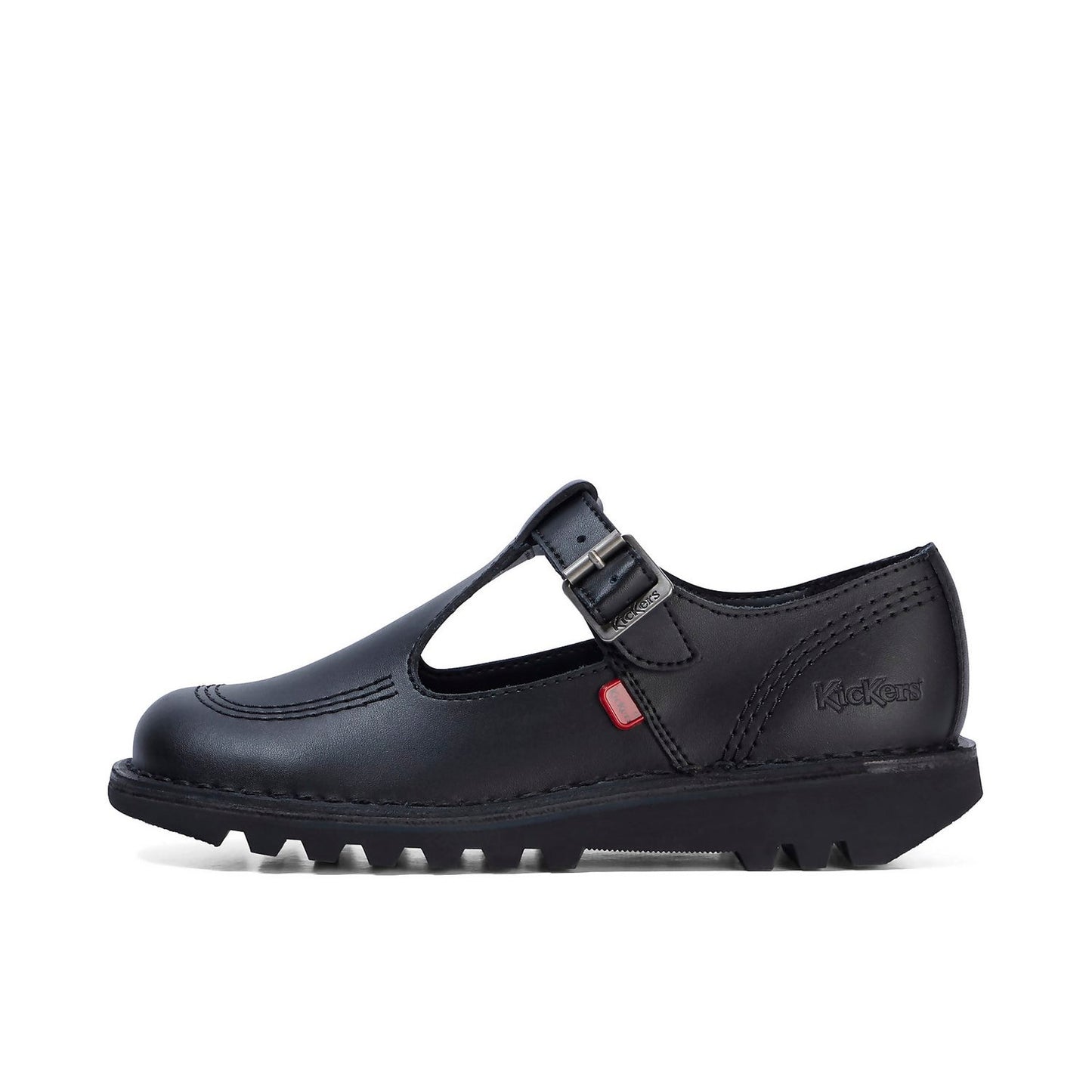 Women's T-Bar Black Leather