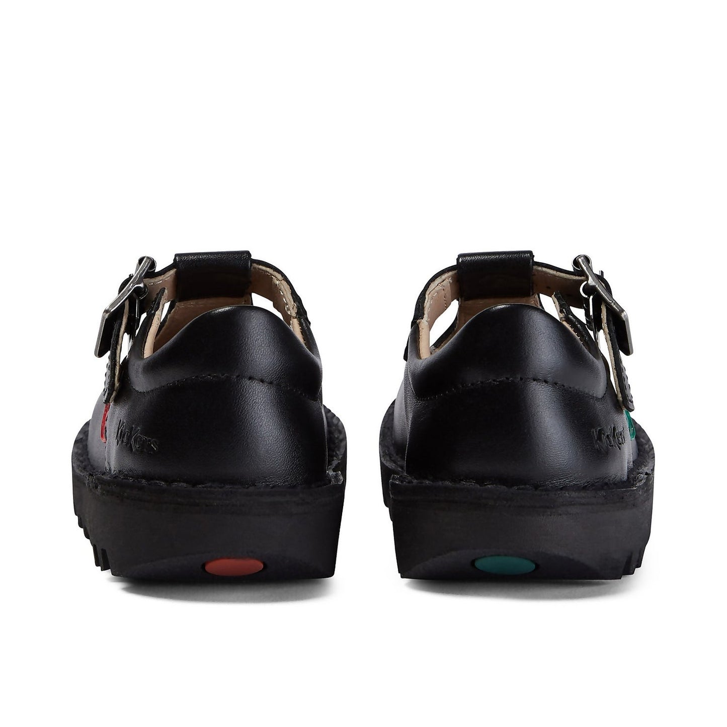 Infant Girls Kick T-Bar Black Leather