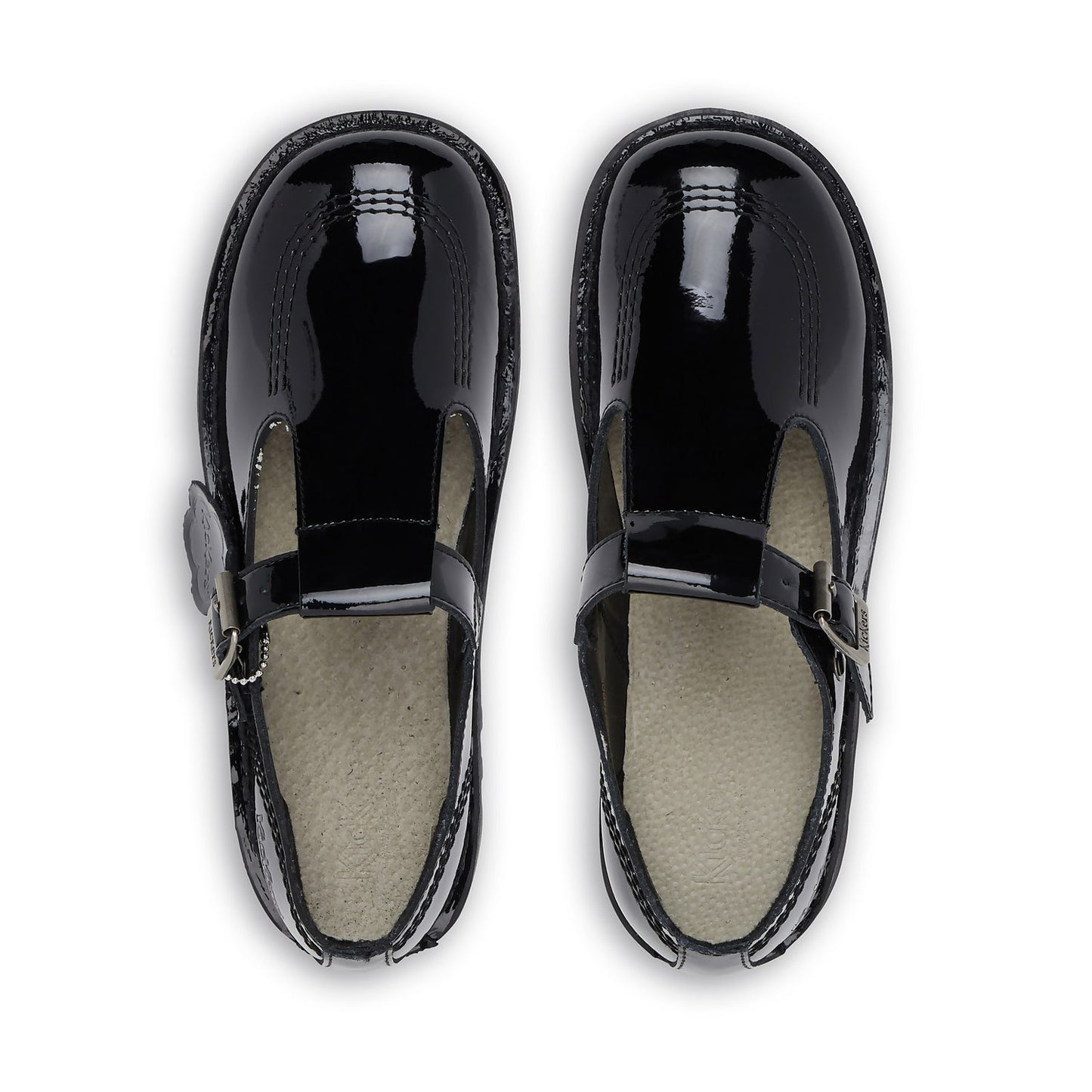 Women's T-Bar Black Patent Leather