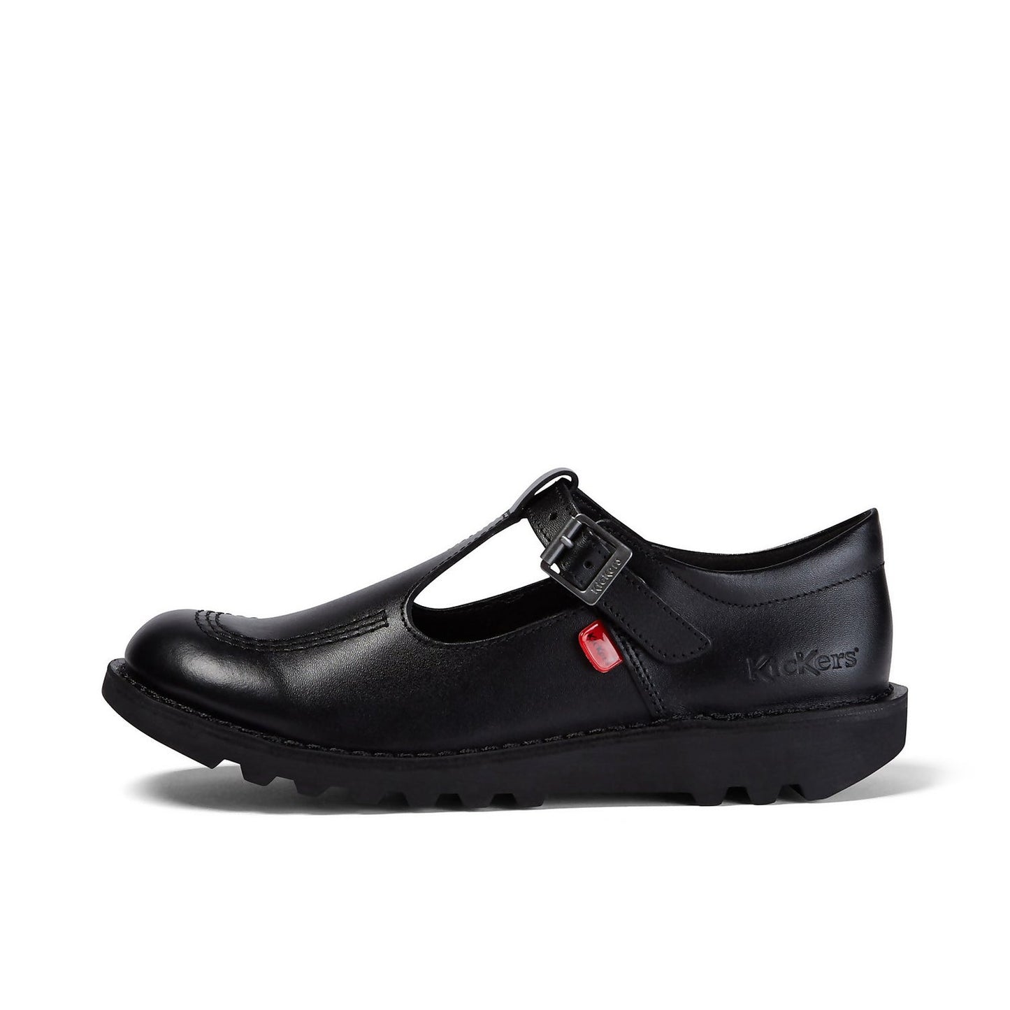 Youth Womens Kick T Bar Leather Black