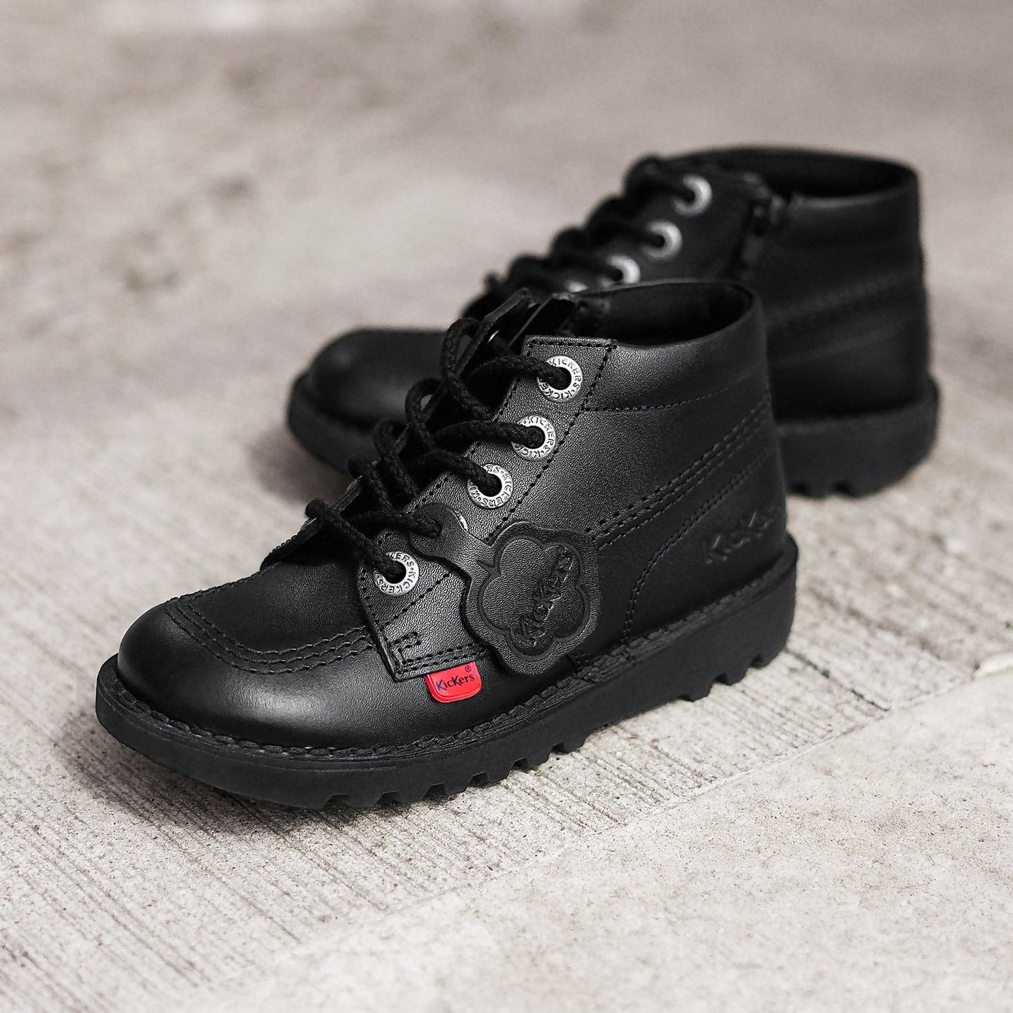 Infant Kick Hi Black Leather