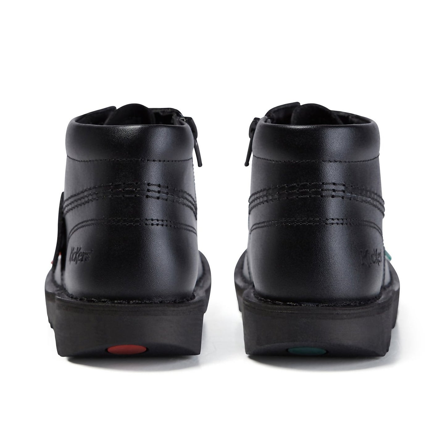 Junior Unisex Kick Hi Zip Leather Black