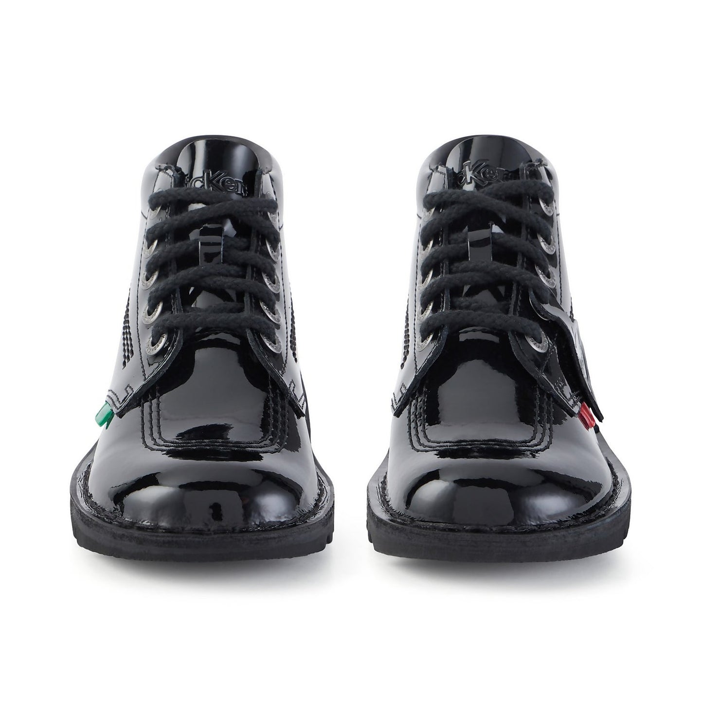 Womens Kick Hi Patent Black Leather