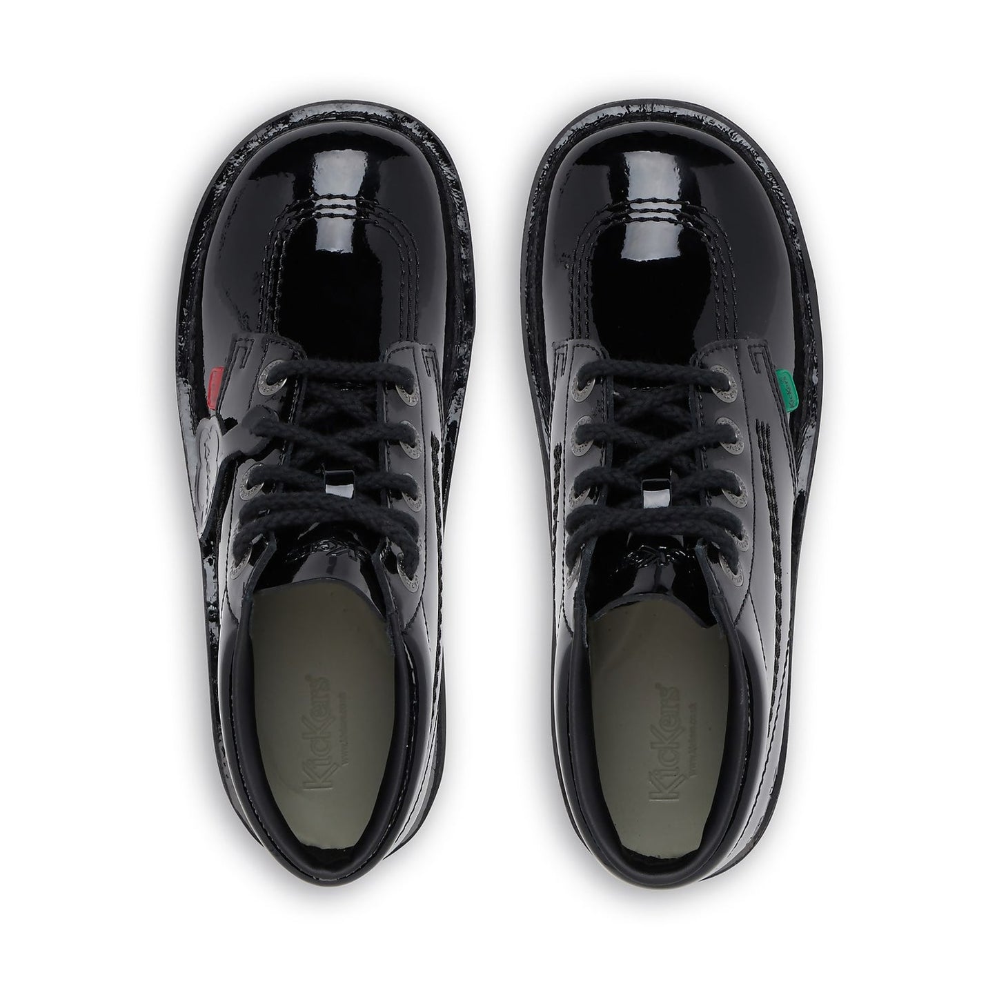 Womens Kick Hi Patent Black Leather