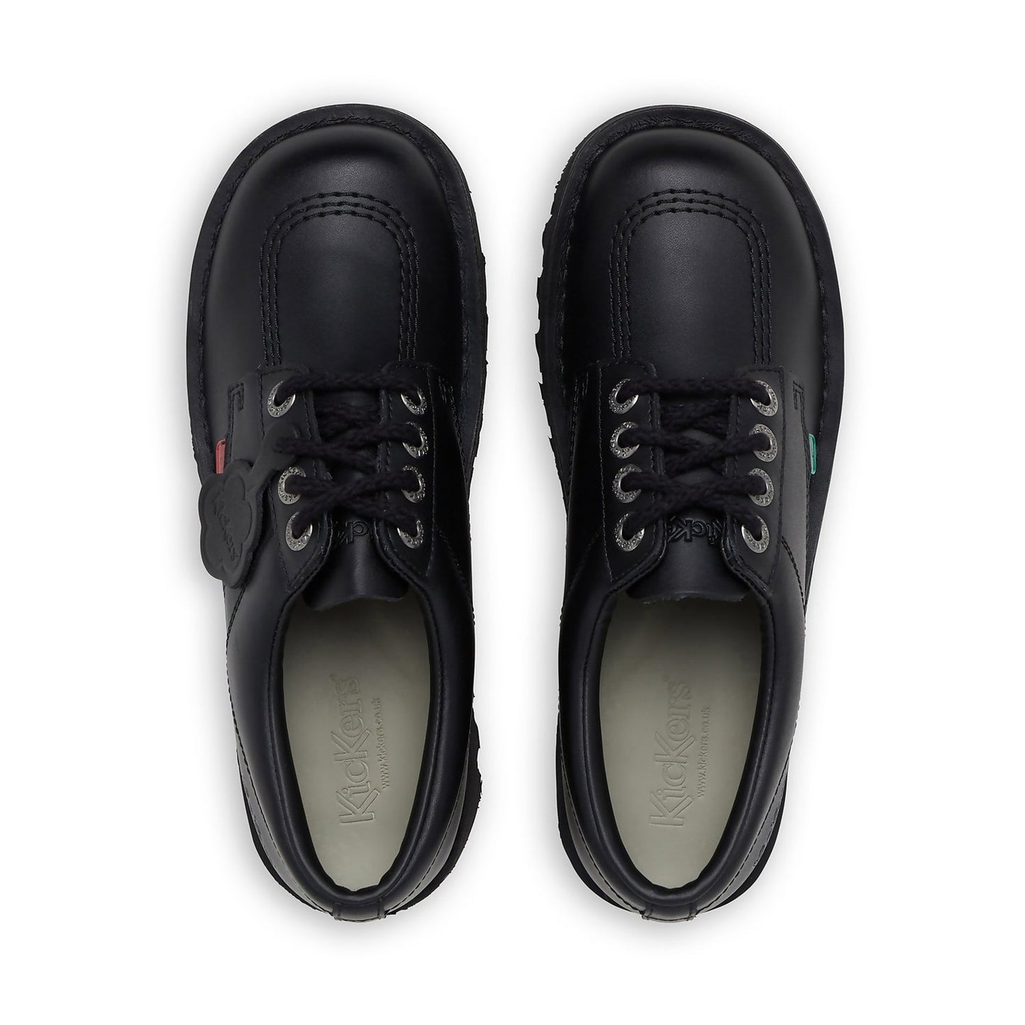 Mens Kick Lo Black Leather