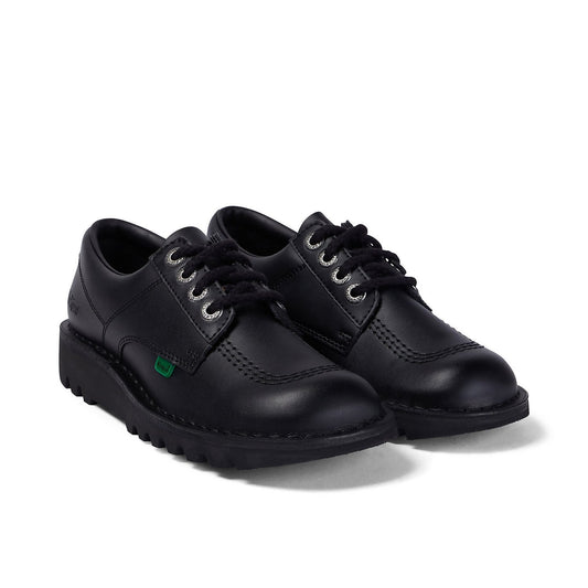 Mens Kick Lo Black Leather