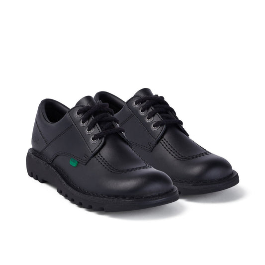 Womens Kick Lo Black Leather