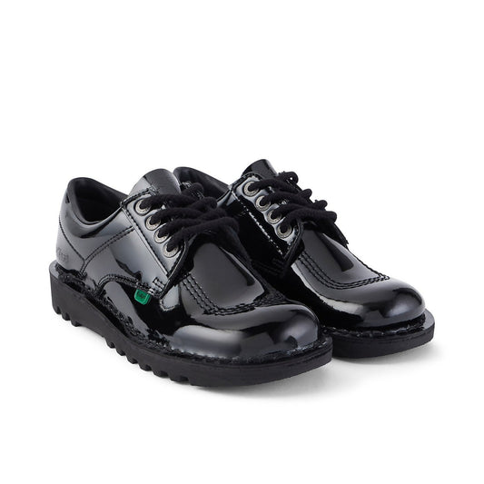Womens Kick Lo Patent Black Leather