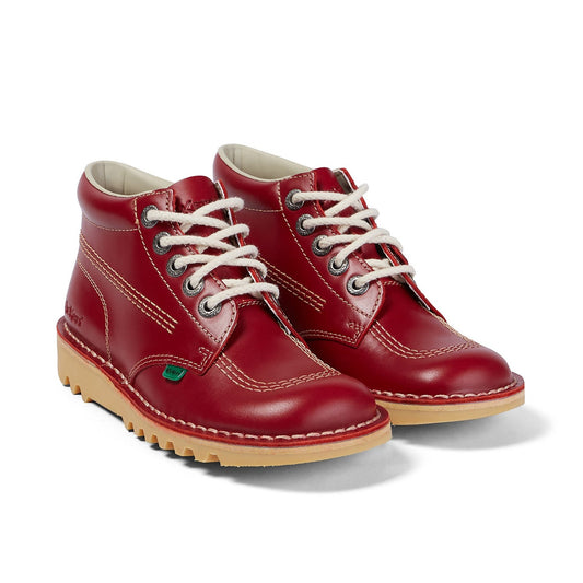 Women's Kick Hi Leather Red